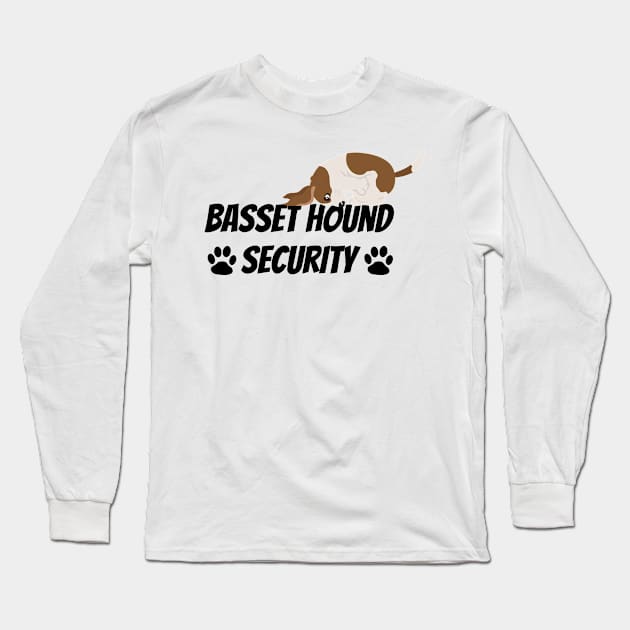 Basset Hound Security - Dog Quote Long Sleeve T-Shirt by yassinebd